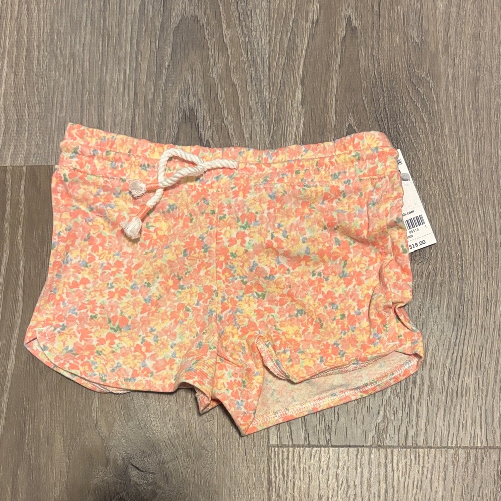 OshKosh B'gosh Floral Athletic Shorts - Orange and Pink